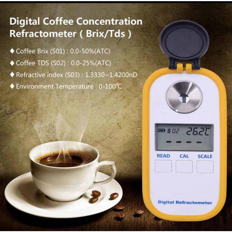 Digital Coffee Refractometer Brix 0-50 TDS 0-25