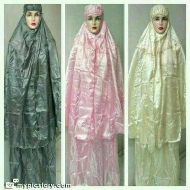 Mukena traveling abutay dewasa travelling ada tas tenteng warna warni bahan parasut all size