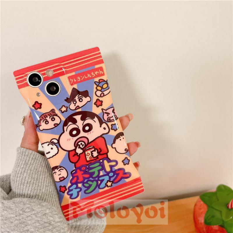 Soft Case TPU Desain Kartun Crayon Shinchan Untuk iPhone 11 7 6 6s 8 Plus 12 13 14 Pro Max XR X XS Max 14 Plus SE 2020