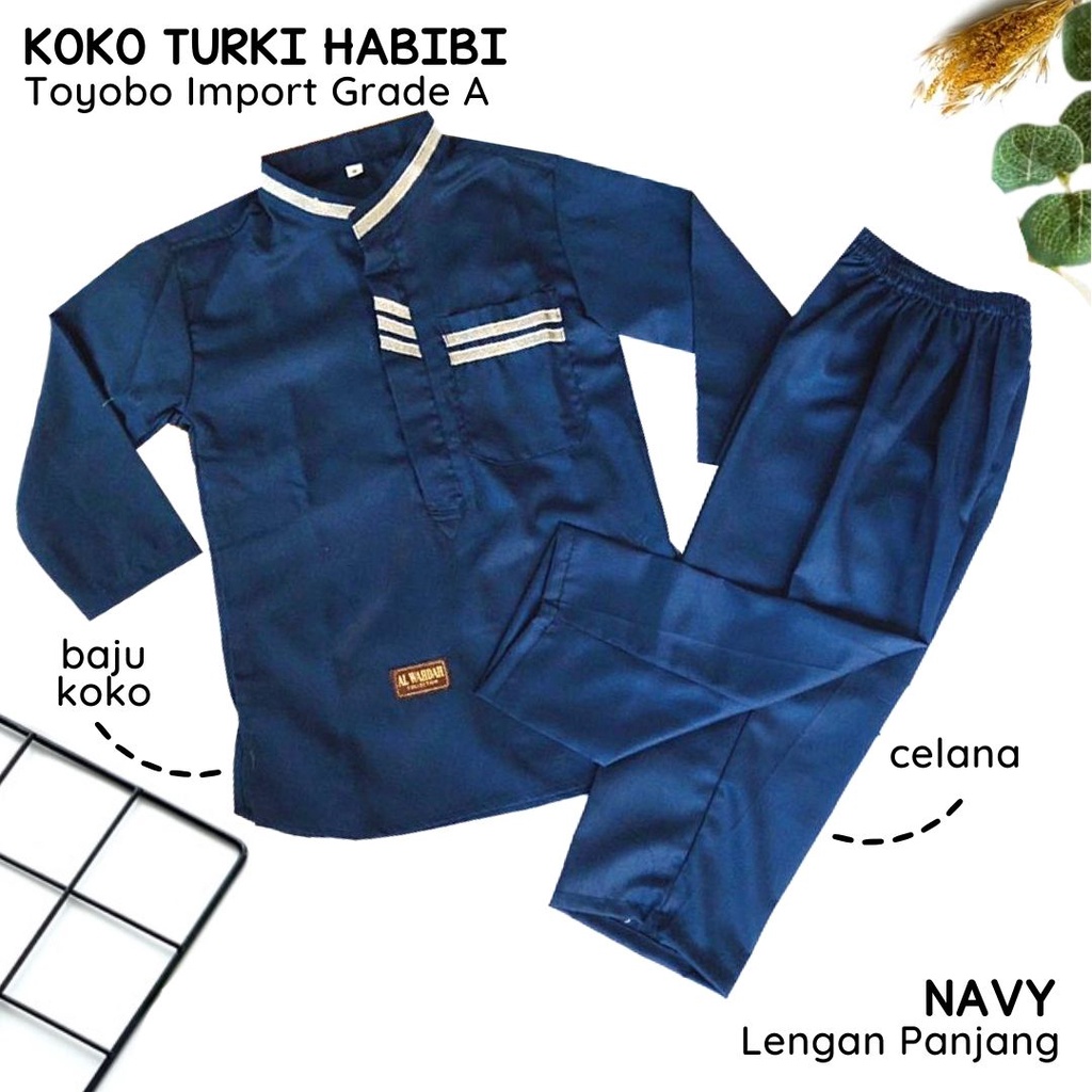 Stelan Koko Anak Turki Usia 3-12 tahun Lengan pendek Premium ORIGINAL