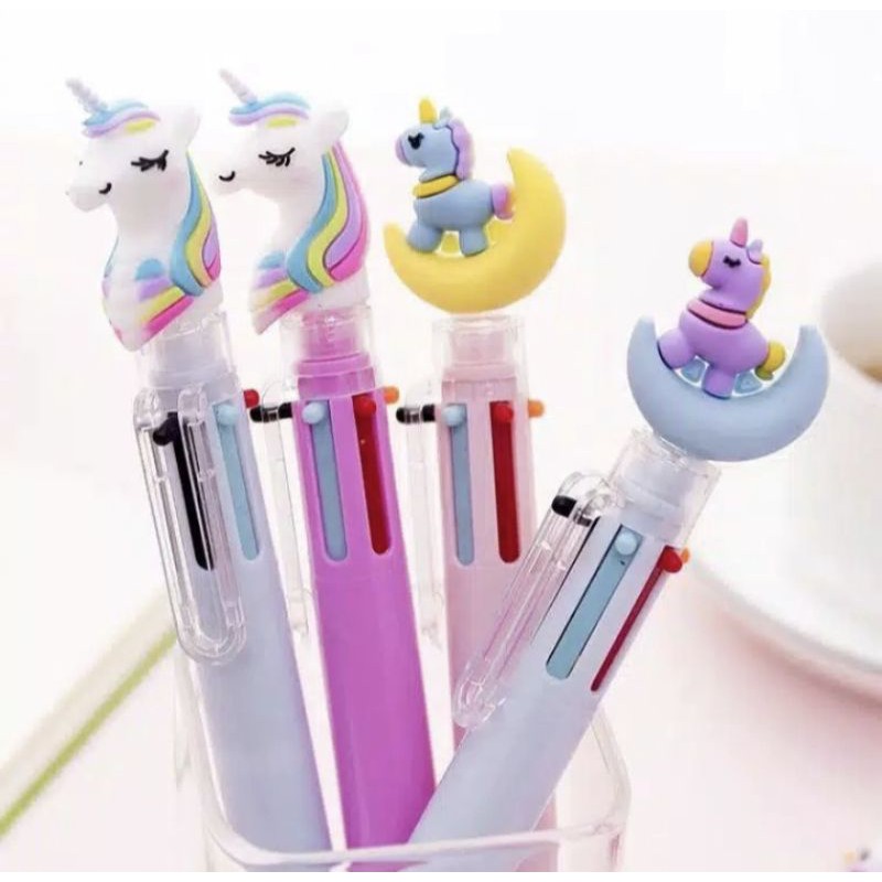 

Pulpen Pena Unicorn 6 Warna Tinta Motif Karakter