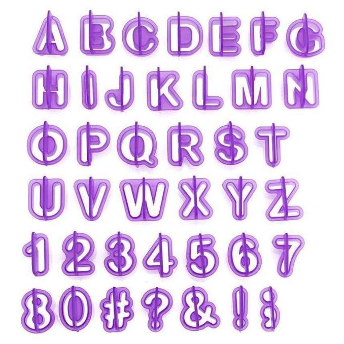 

Cutter Font Alphabeth 2.3 cm 40 pc set / cutter huruf dan angka