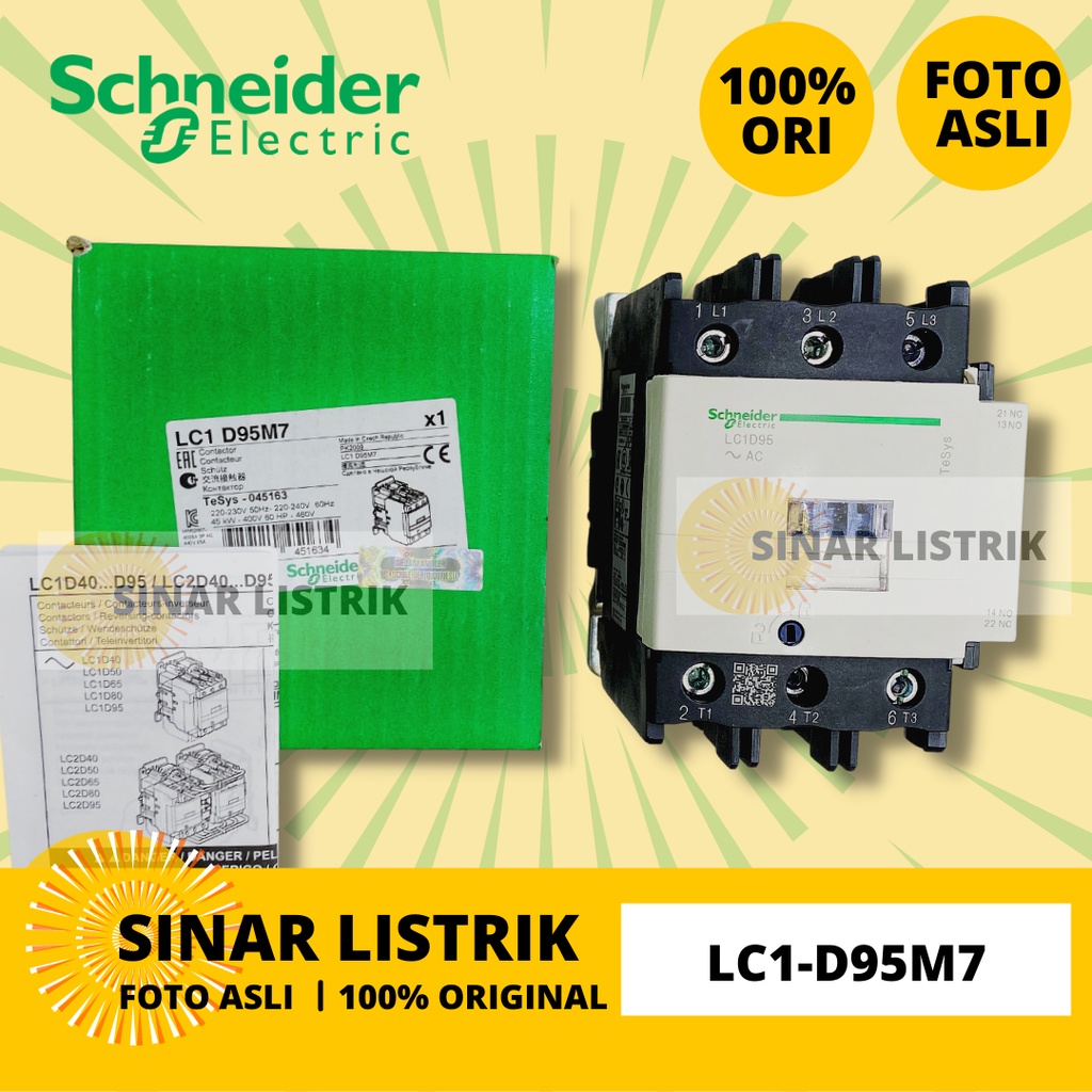 SCHNEIDER LC1D95M7 LC1-D95M7 LC D95 M7 220VAC