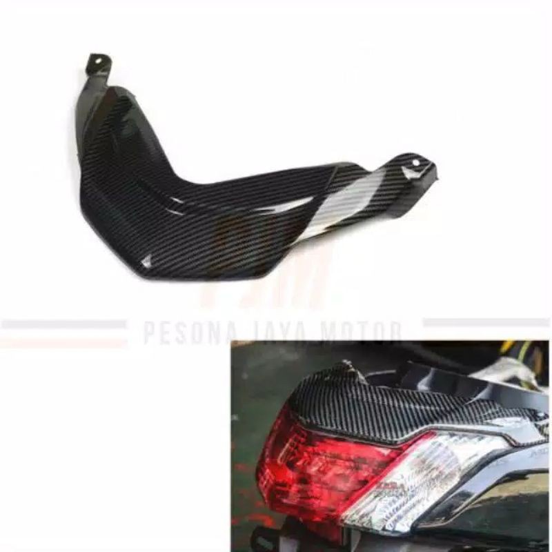 Ducktail Nmax Daktail Nmax Karbon Sirip Lampu Stop Nmax Cover Topi Lampu Belakang Nmax Old 2015-2019 Merk Zoro Original