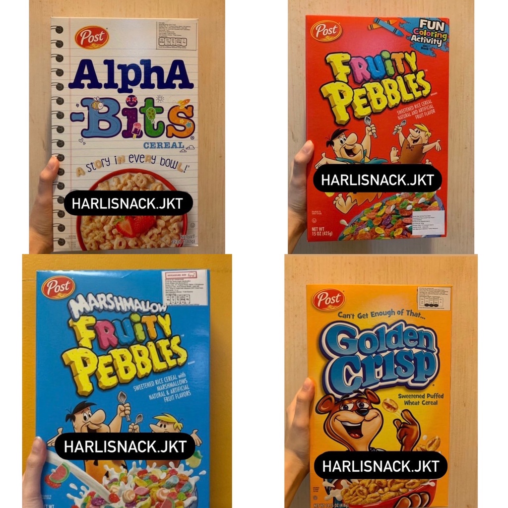 

POST GOLDEN CRISP / POST WAFFLE CRISP / POST FRUITY PEBBLES / POST ALPHA BITS CEREAL - SEREAL USA