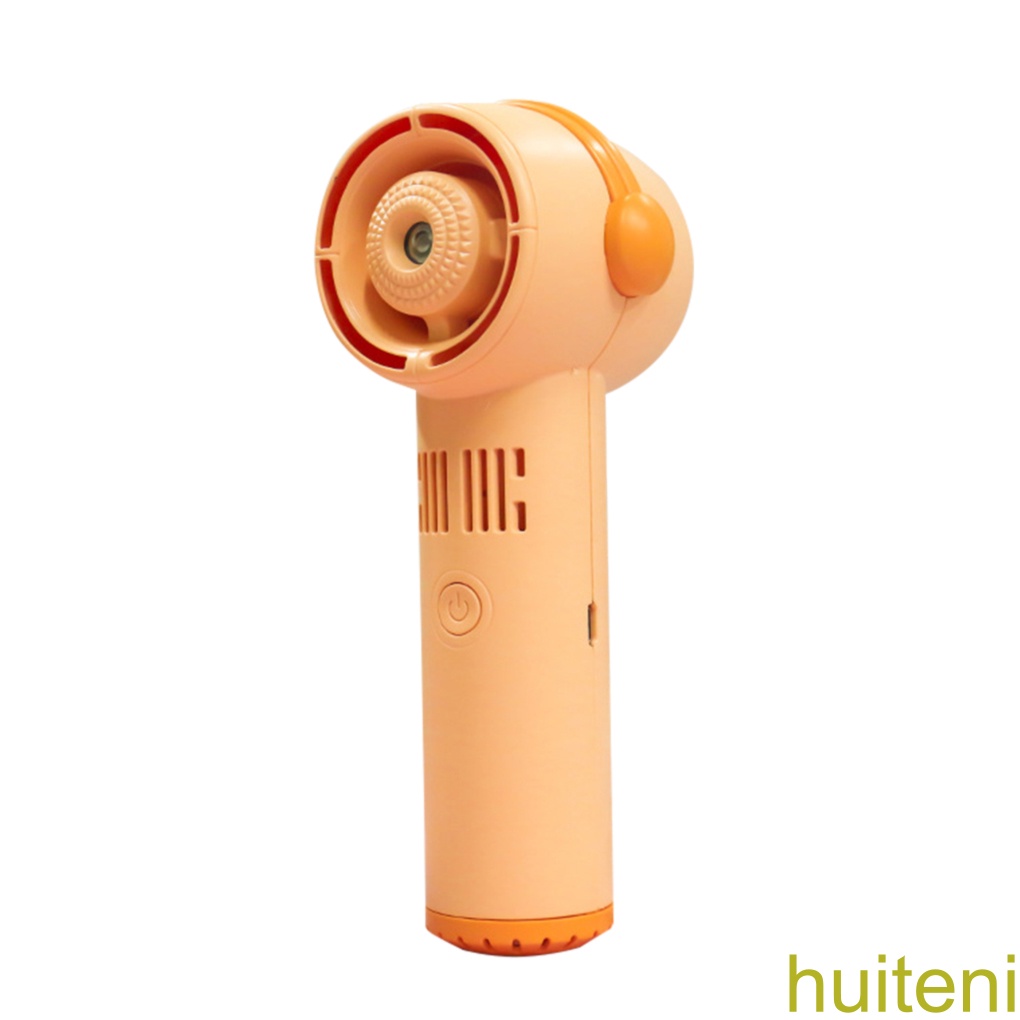 [huite]Mini Fan Handheld Outdoor Leafless Mist Sprayer USB Electric Fan for Travel Office Home