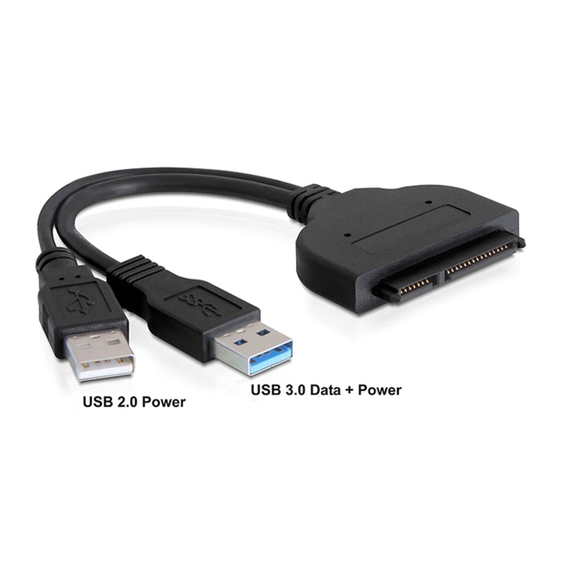 Btsg Dual Port USB 3.0 2.0 Ke 3.0 Adapter Converter Kabel 6Gbps Untuk Hardisk Disk SSD 2.5 &quot;USB3.0 Data Reader 2.0Powe