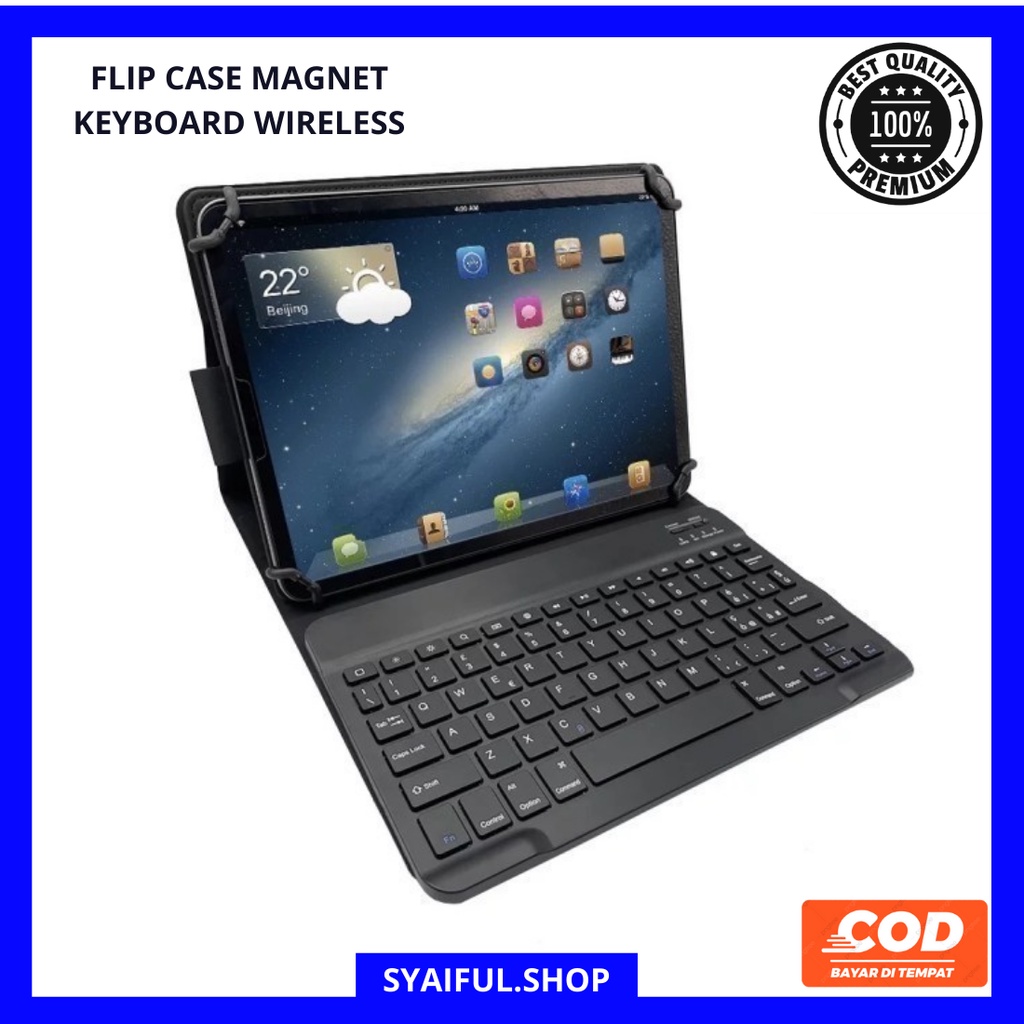 BOOKCOVER FLIPCASE MAGNET KEYBOARD WIRELESS STRAWBERRY T1 TABLET