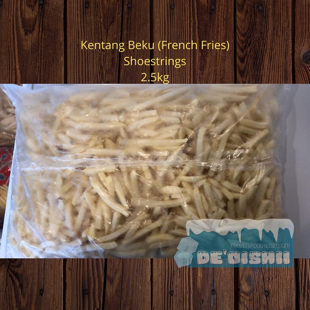 

Kentang Beku (Frozen French Fries) Shoestring/Crincle cut/wedges/batter coated 2,5kg