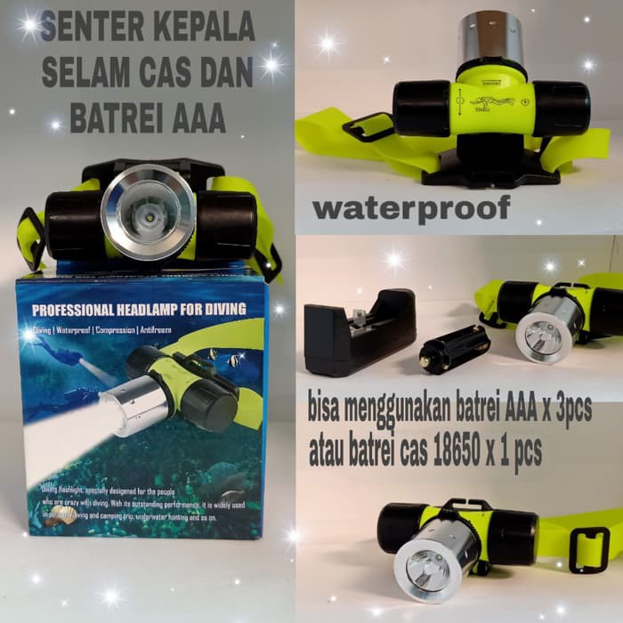 SENTER KEPALA SELAM DIVING HEADLAMP 109 KUALITAS PREMIUM