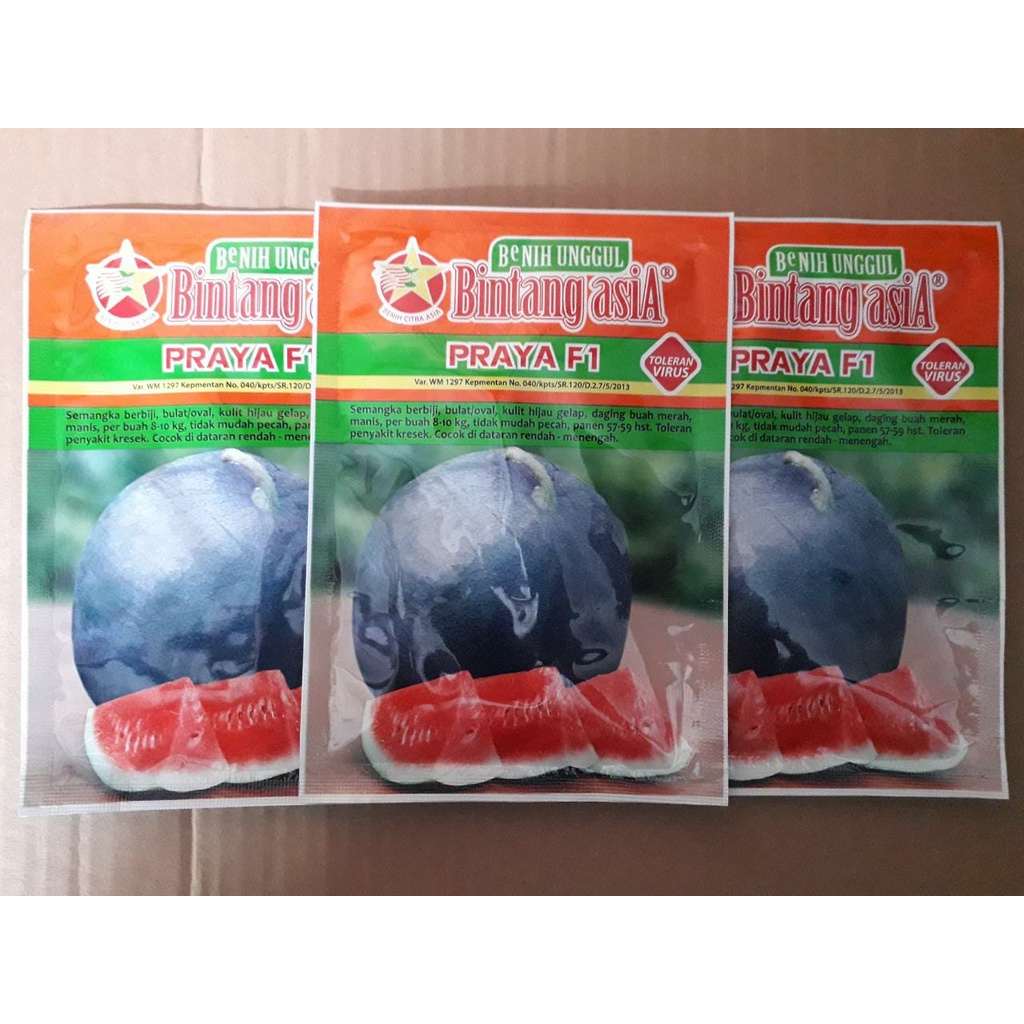 Benih Unggul SEMANGKA PRAYA F1 20 Gram Bibit Buah Bintang Asia 100% original