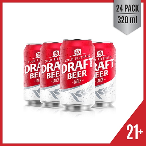 Draft Beer Can - Minuman Bir [320 ML / 24 Kaleng]