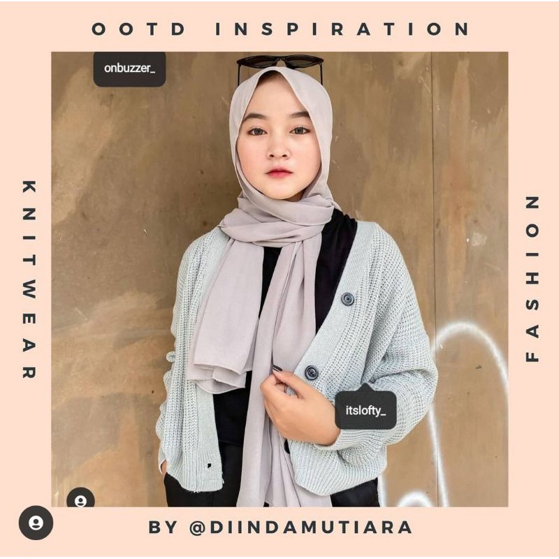 CARDIGAN OVERSIZE CROP - CARDIGAN BALON - CARDIGAN RAJUT - MAYA CARDIGAN SEMI CROP OVERSIZE KANCING