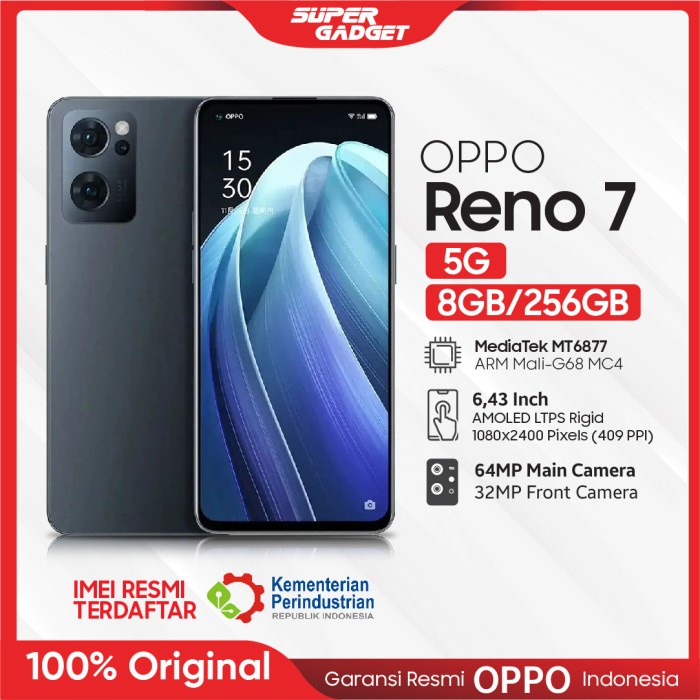 OPPO Reno 7 5G 8/256 GB Reno7 RAM 8 ROM 256 GB Handphone Smartphone