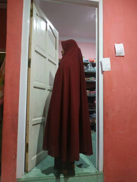 Khimar super jumbo PAD BUNDAR Vira Malika XXXXL bisa mukena  125*145-2