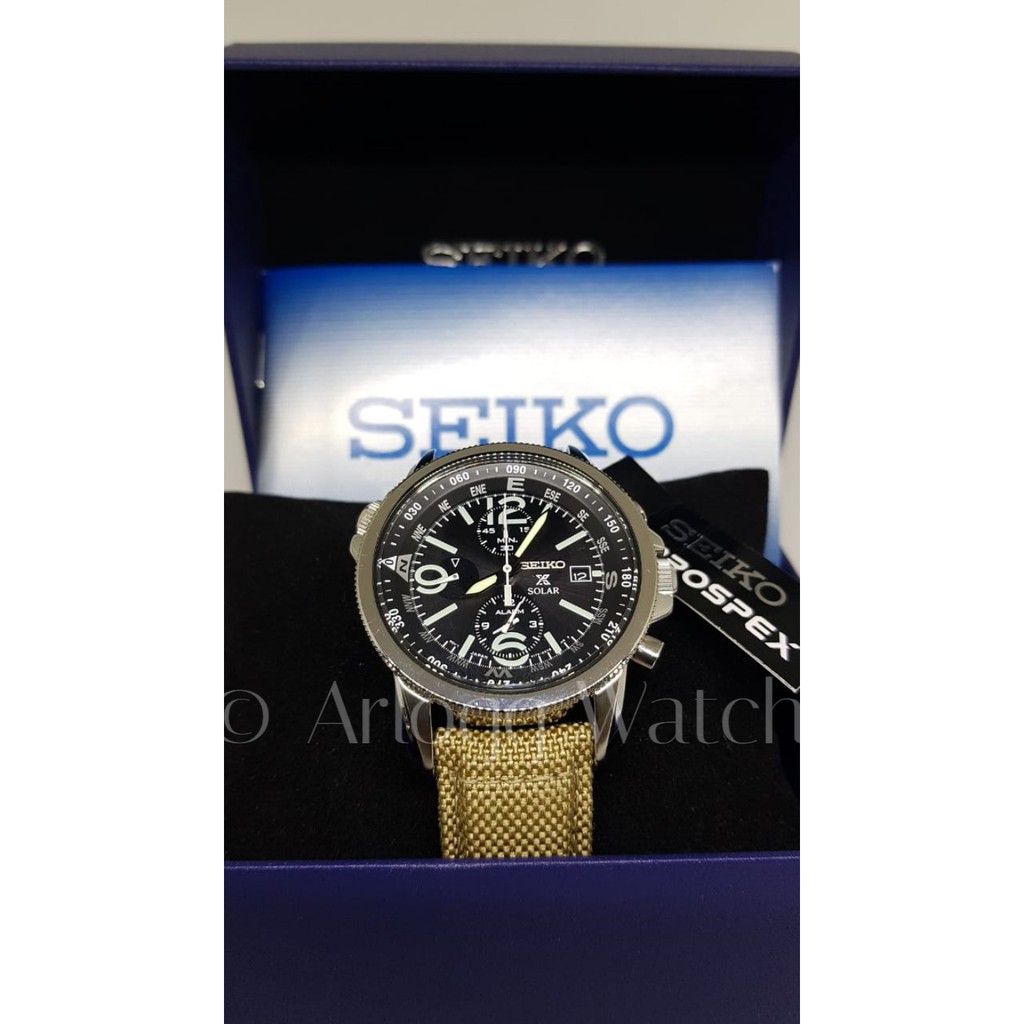 Seiko SSC293P1 Prospex Solar Military Chronograph Nylon Strap