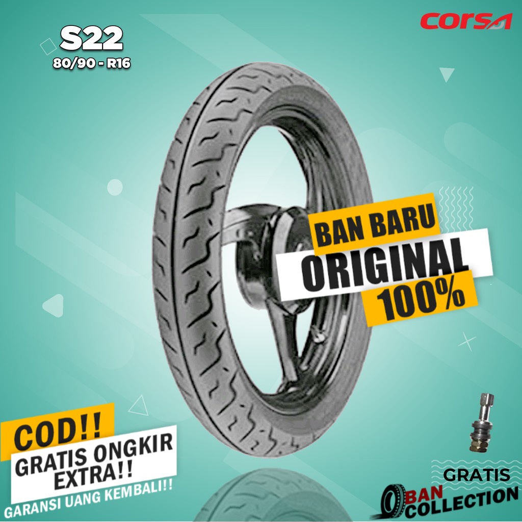 Ban Motor SKYWAVE, HAYATE, NOUVO // CORSA S22 80/90 Ring 16 Tubeless