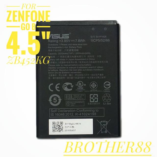 BATTERY BATERAI BATRE ASUS ZENFONE GO B 4.5&quot; (ZB452KG) ORIGINAL