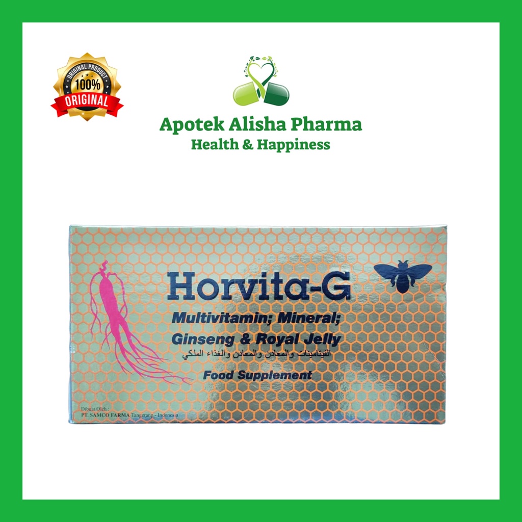 HORVITA-G Strip 10 Tablet - Suplemen Mulvitamin Ekstrak Gingseng dan Royal Jelly