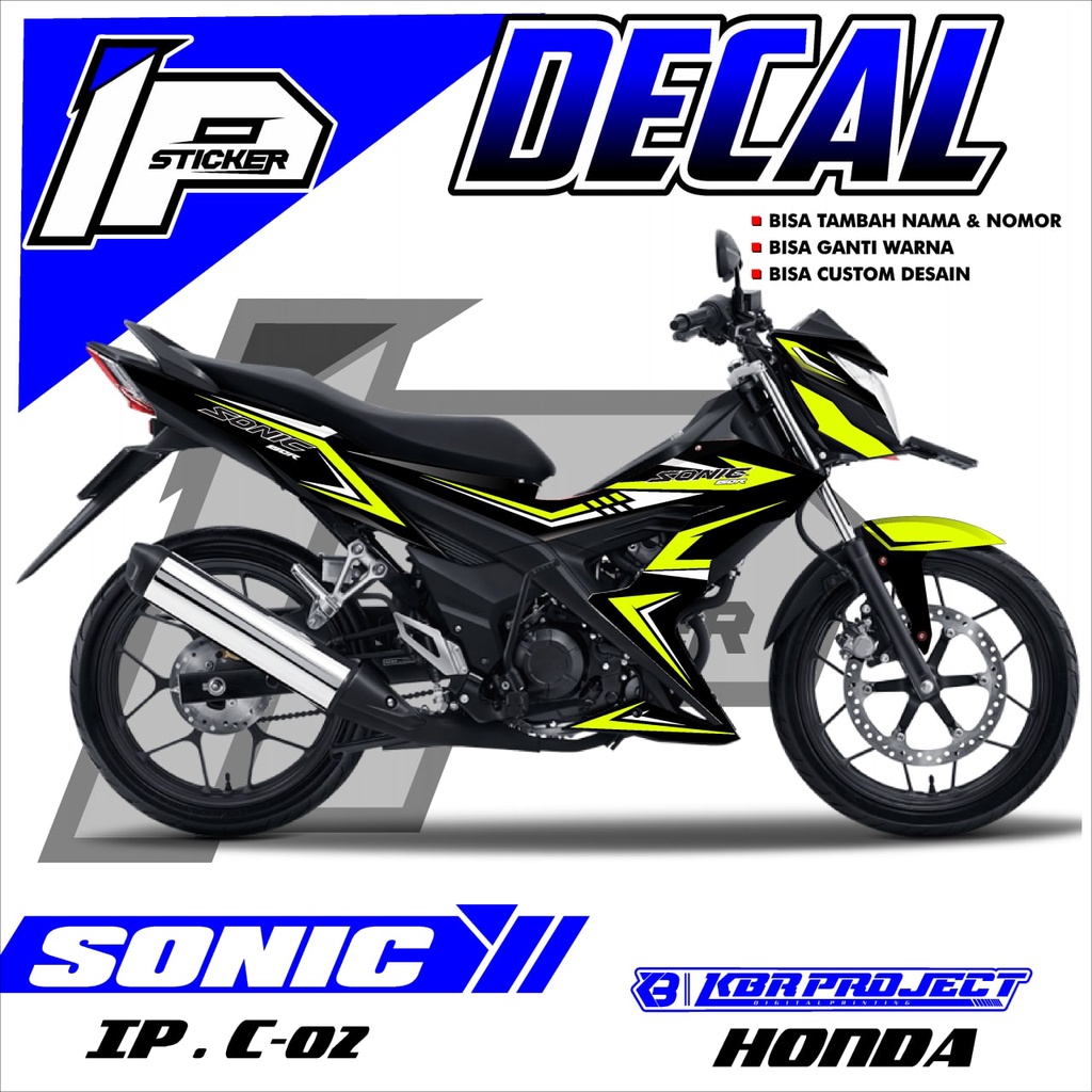 Decal SONIC - Sticker Decal Variasi List HONDA SONIC IP.C-02 Design IP Striping