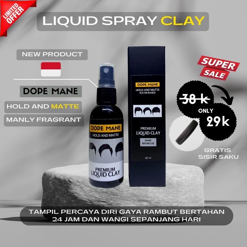 PREMIUM HAIR CLAY CAIR DOPE MANE + GRATIS SISIR SAKU