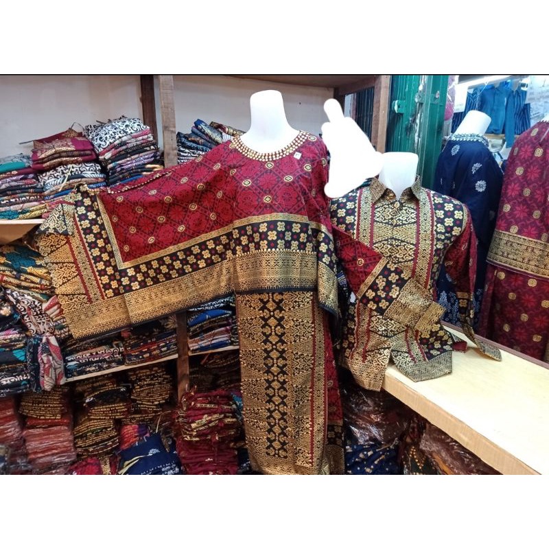 Couple Set baju Kondangan Motif Songket