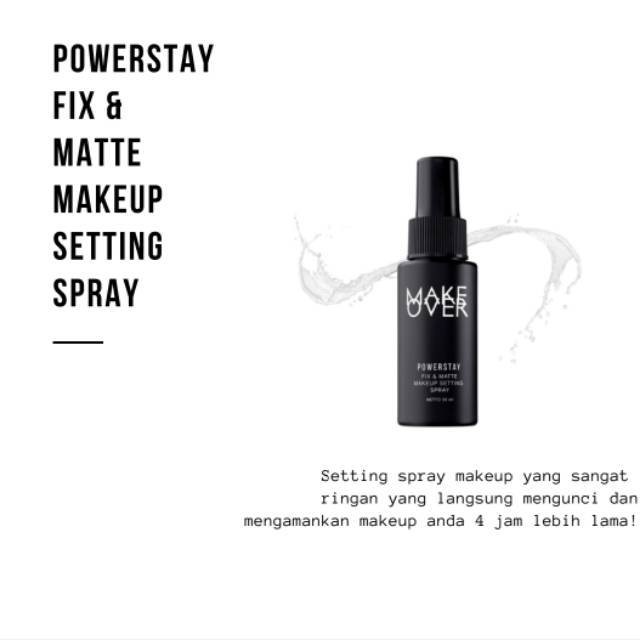 MAKE OVER Powerstay Fix &amp; Matte Makeup Setting Spray - 50ML