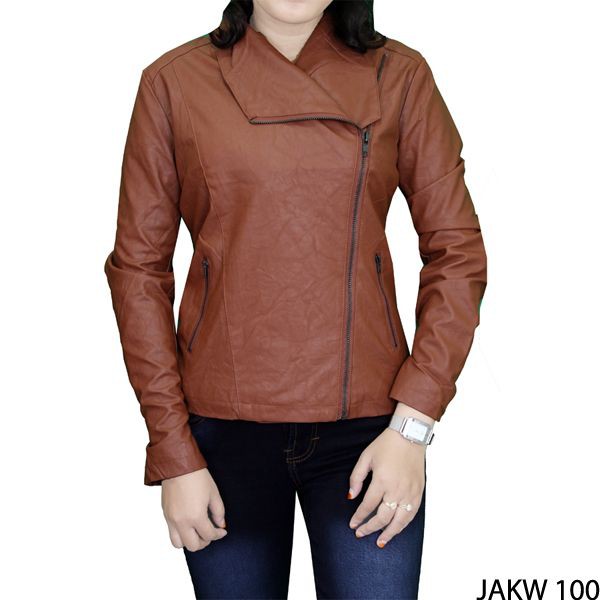 Jaket Wanita Elegan Fabric Coklat – JAKW 100