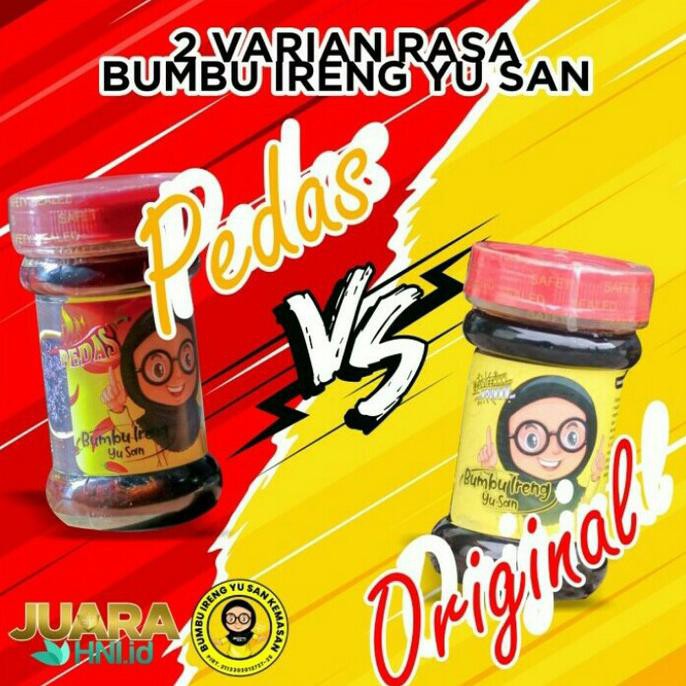 

PAKET 2 BOTOL SAMBAL BUMBU IRENG YU SAN ORIGINAL & PEDAS