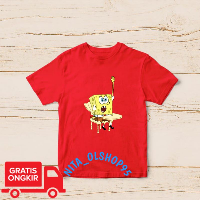 baju anak karakter , baju anak Spongebob , baju ana laki laki , baju anak perempuan