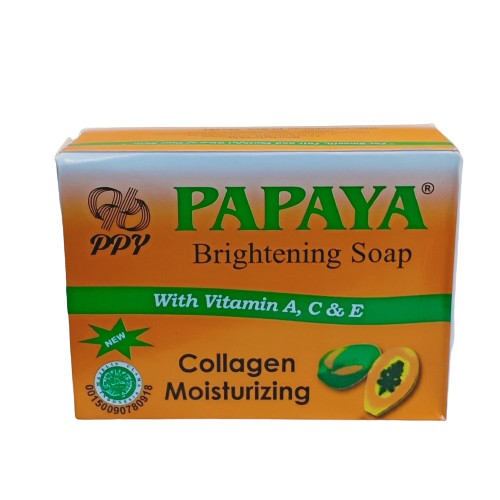 SABUN PAPAYA COLLAGEN  BRIGHTENING SOAP PPY MOISTURIZING 135GR