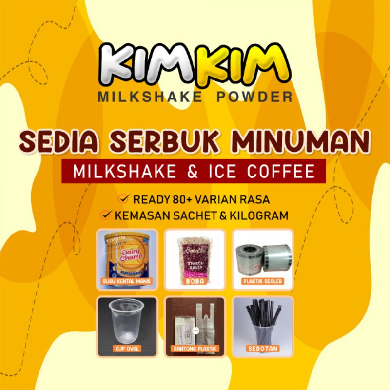 

bubuk minuman milkshake kimkim (sachet 20g&35g)