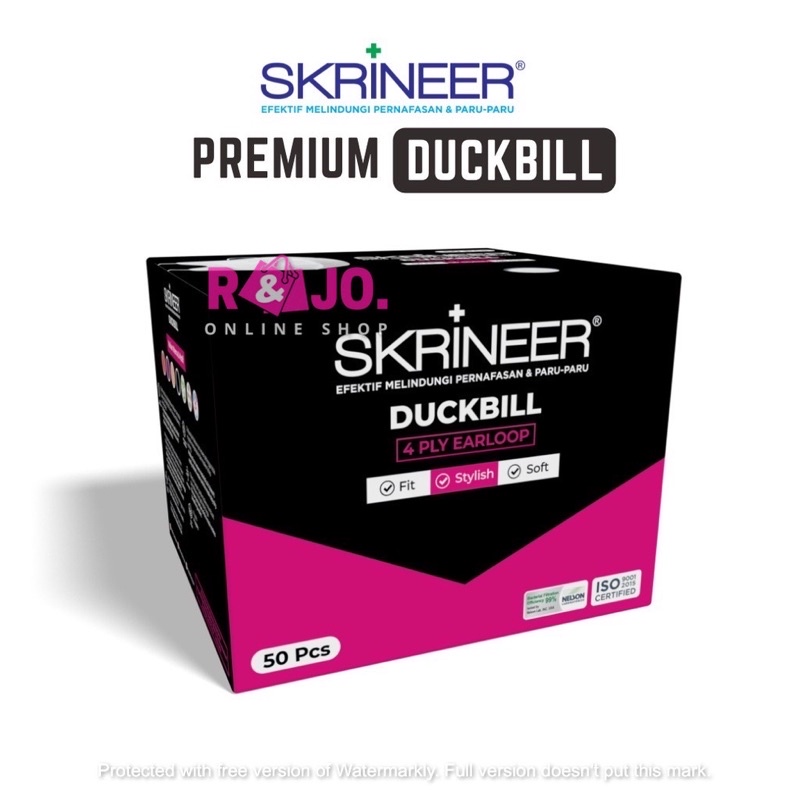 Skrineer Masker Premium Duckbill 4ply isi 30/50 pcs