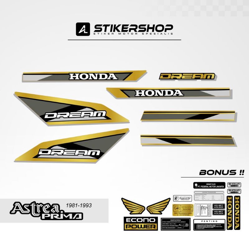 STRIPING ASTREA PRIMA 1981 - 1993 / STIKER VARIASI / STIKER ASTREA PRIMA