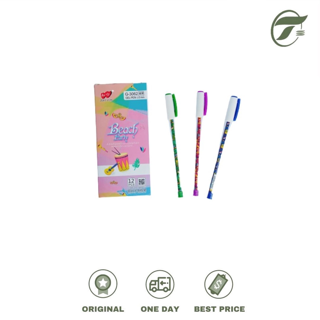 

BALLPEN GEL 0.5MM G-3062 BEACH PARTY LOVEIN ZHI XIN
