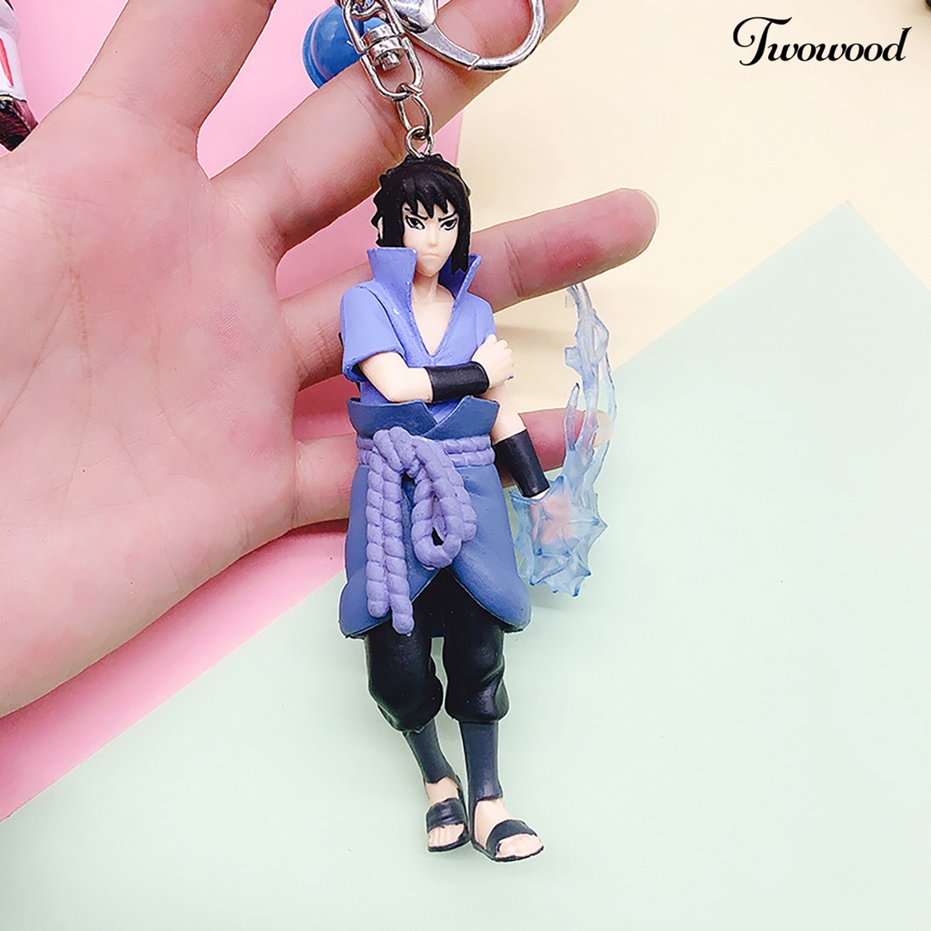 5pcs / Set Gantungan Kunci Desain Anime Naruto Bahan PVC Gaya Jepang