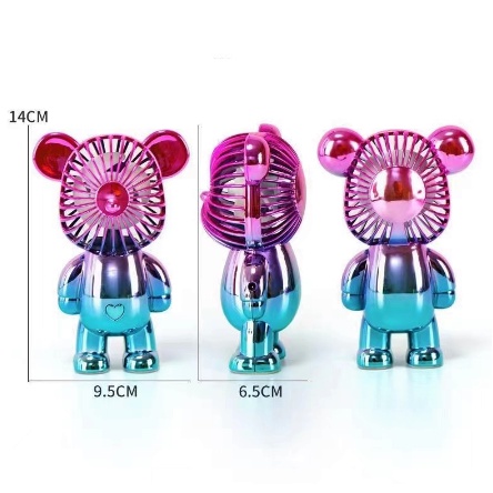 Kipas Angin BEAR Mini Portable Beruang GRADASI Lucu USB Charge Fan 3