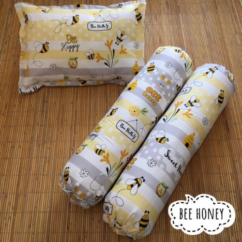 COD set bantal guling baby isi dakron sarung bantal motif karakter sarung bisa di lepas pasang