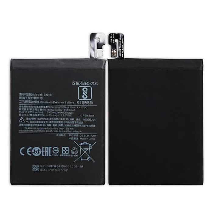 BATERAI BATRE BATTERY XIAOMI REDMI NOTE 6 PRO / BN48 ORIGINAL 100%