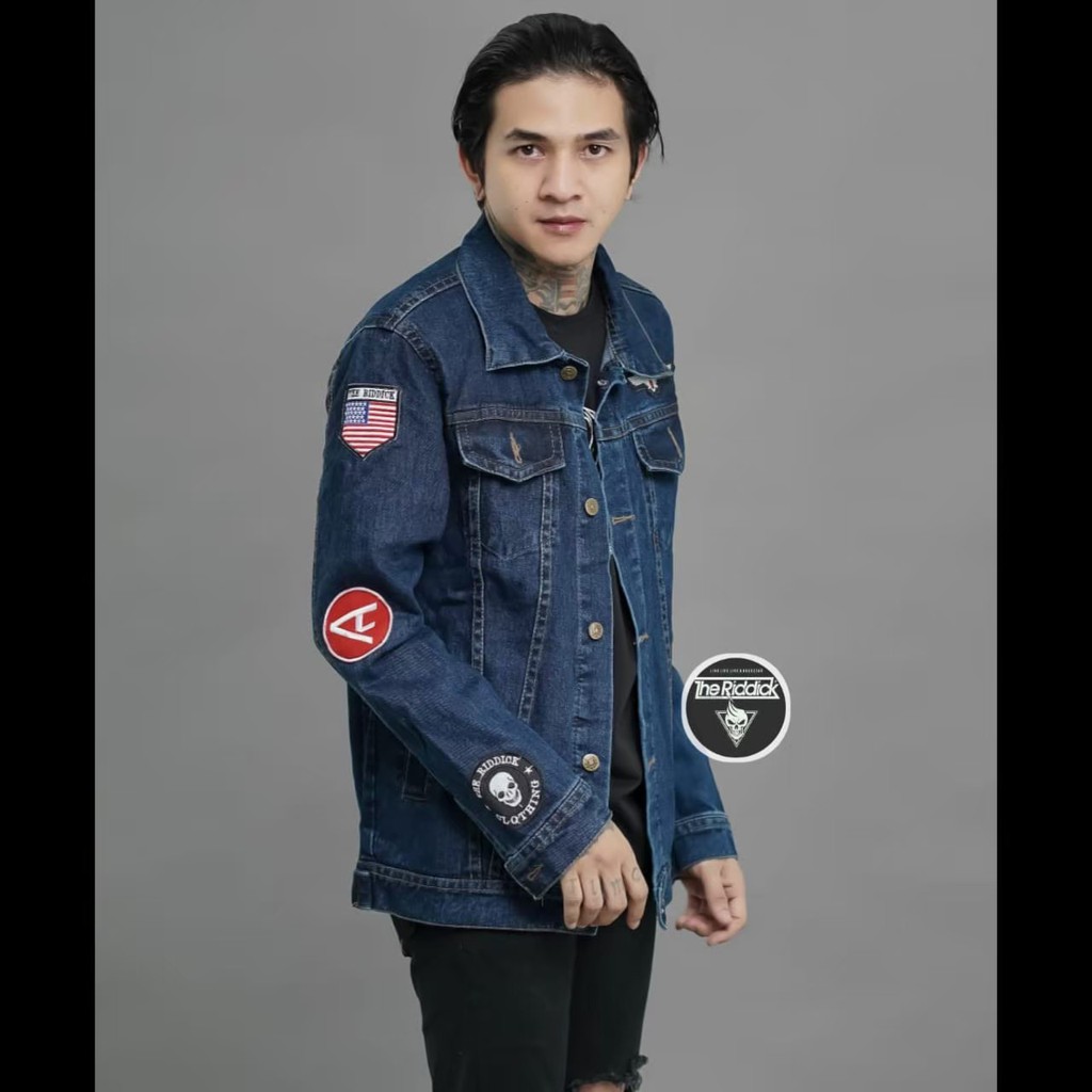NEW ARRIVALS Jaket jeans patch pria - BEST SELLER