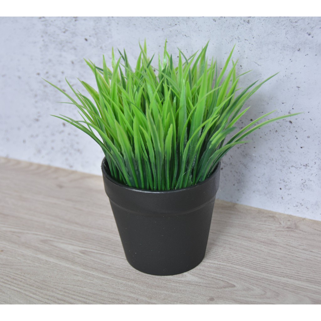 RUMPUT PLASTIK ARTIFICIAL TANAMAN ARTIFICIAL BUNGA PLASTIK SET POT-1