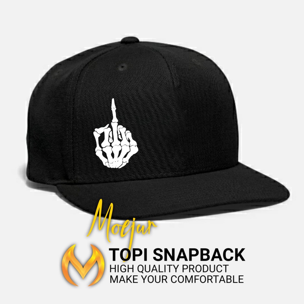 Topi Snapback  Trucker Tengkorak Fuck You Moejur / Topi / Topi Pria /Topi Wanita / Snapback / Topi S