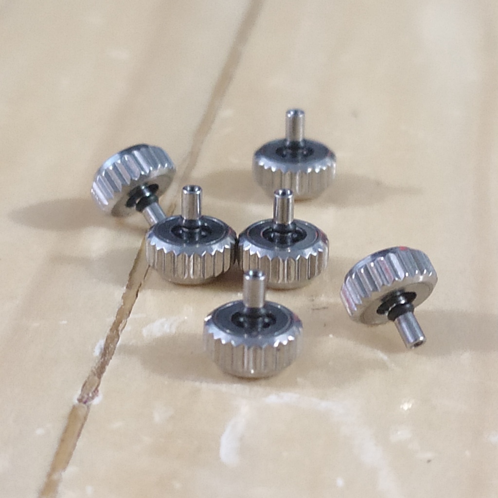 Knop crown Swatch irony stainless steel waterproof silver