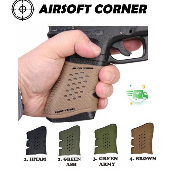 Ready Oke] Grip Karet - Kondom Holster - Karet Holder Glock Beretta Airsoftgun - Hitam