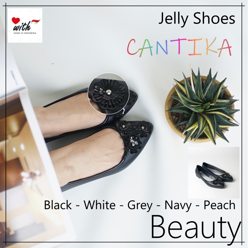 Sara Sara CANTIKA Jelly Shoes Sepatu Jelly wanita sepatu kerja kasual flat shoes jelly terbaru