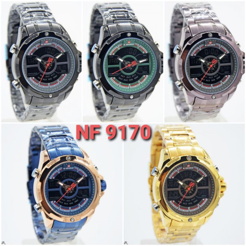 Jam tangan pria Naviforce 9170 Original Anti air