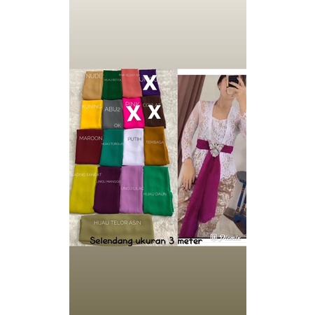 selendang sifon cref warna buah naga