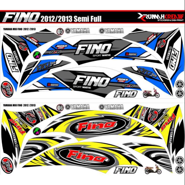STRIPING/STICKER MOTOR YAMAHA FINO 2012-2013 SEMI FULL