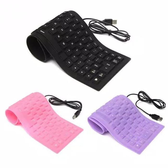 Keyboard Flexible USB Keyboard Flexsible Anti Air Bahan Karet / Flexibel Keyboard USB Keyboard Fleks