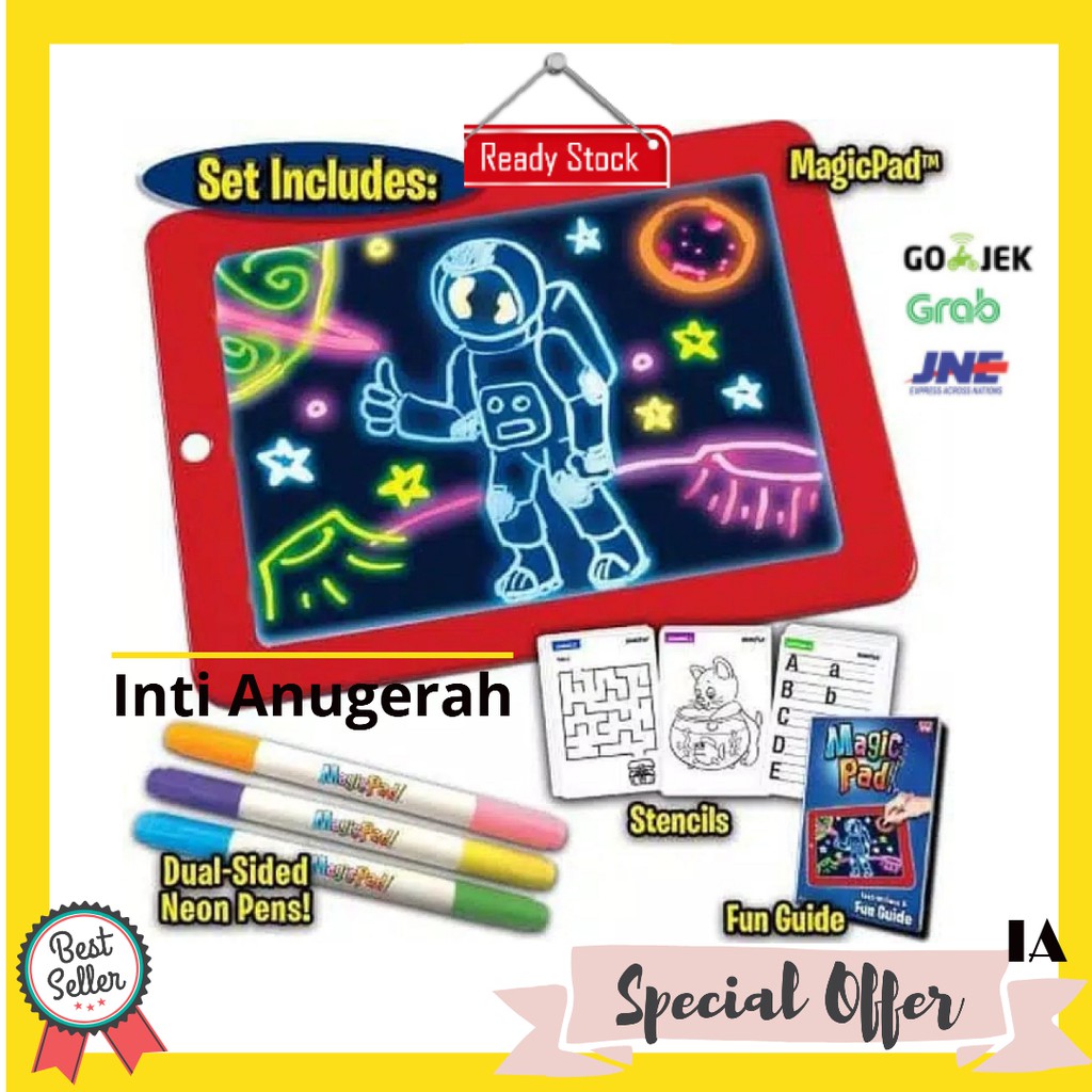 

Magic Drawing and Writing Pad LED - Papan Tulis Kreatifitas Dengan Spidol Neon Yang Bersinar